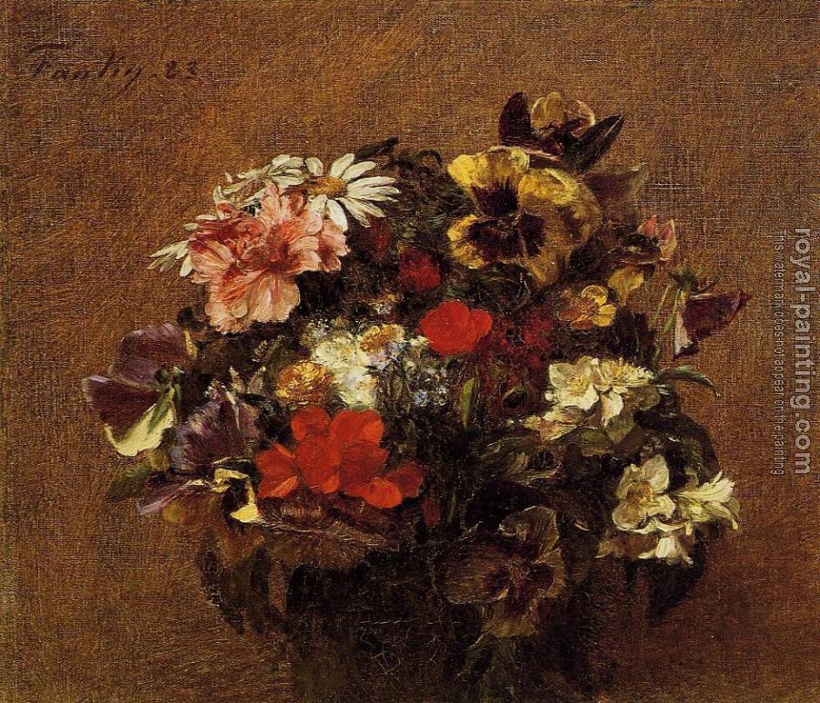 Henri Fantin-Latour : Bouquet of Flowers Pansies